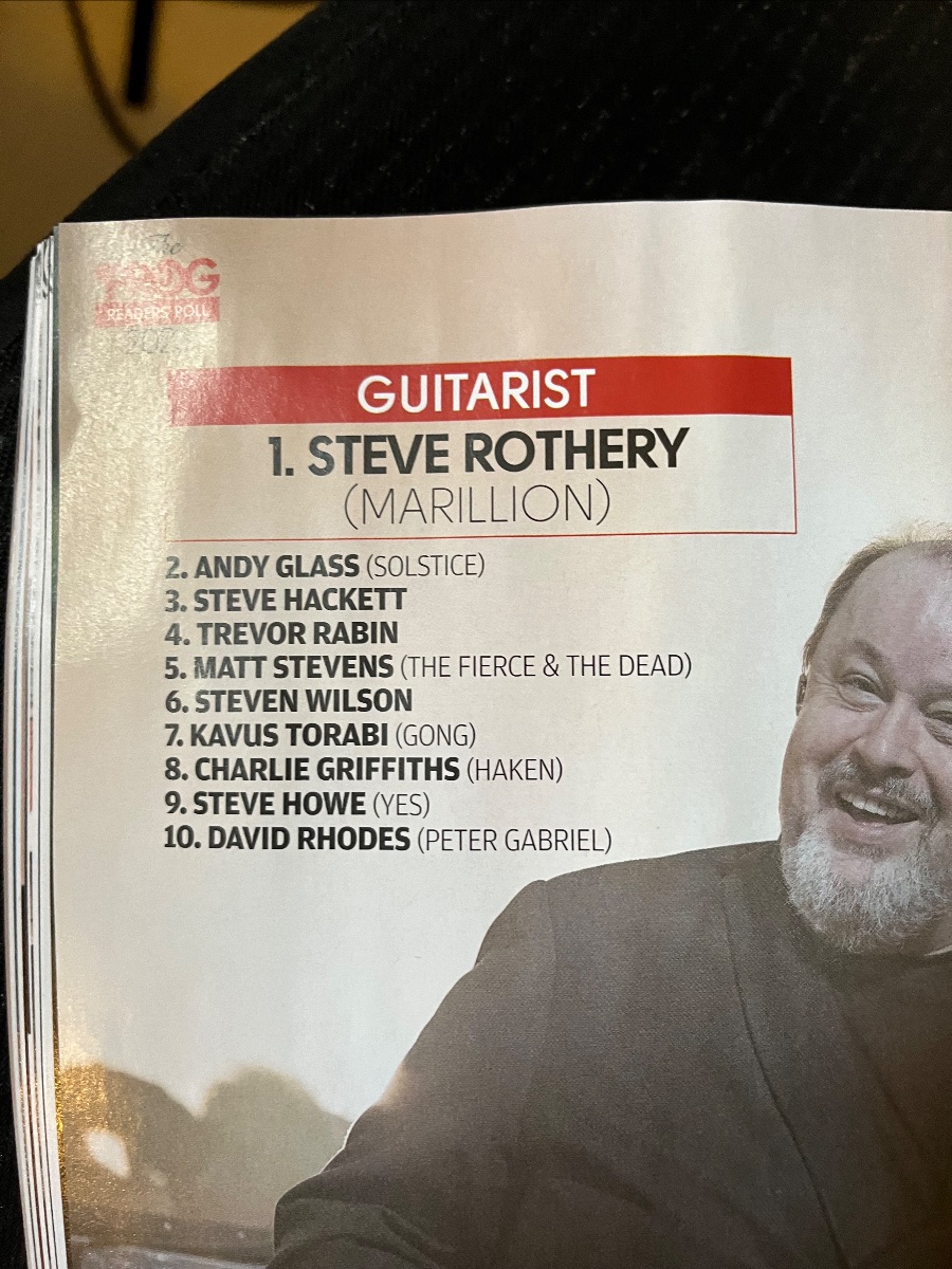 Prog Magazine Poll Best Guitarist with Andy Glass